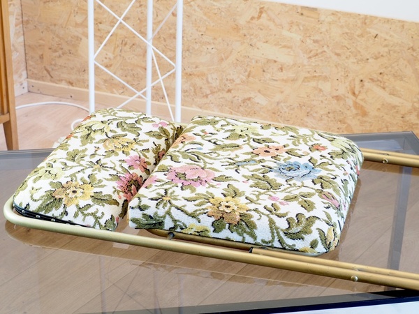 Chaise pliante CHANTAZUR LAFUMA à tapisserie fleurs