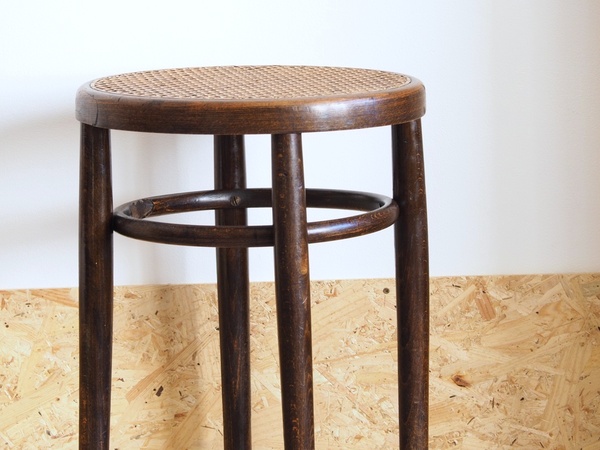 Tabouret haut de bar cannage FISCHEL