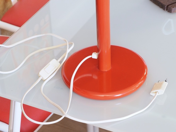 Grande lampe champignon ALUMINOR rouge