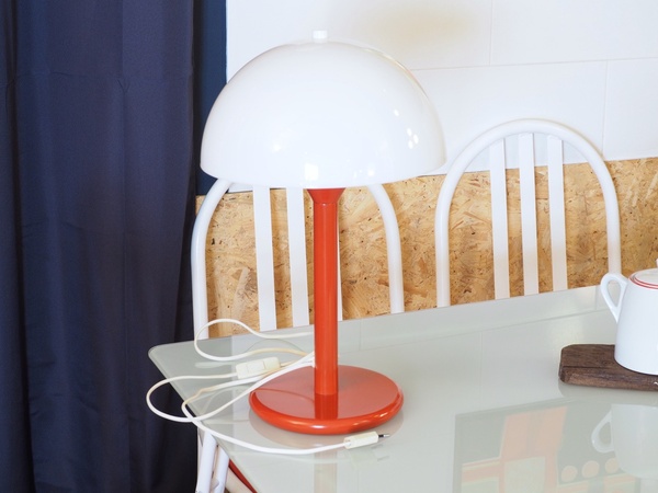 Grande lampe champignon ALUMINOR rouge