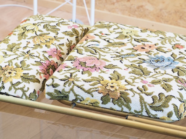 Chaise pliante CHANTAZUR LAFUMA à tapisserie fleurs
