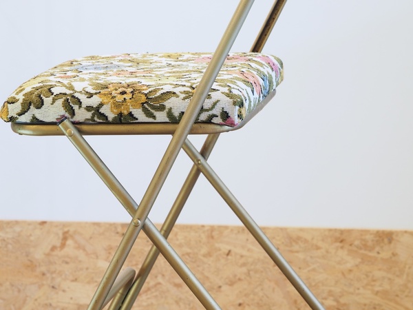 Chaise pliante CHANTAZUR LAFUMA à tapisserie fleurs