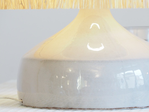Grande lampe en céramique émaillée signée Jean CHATONEY