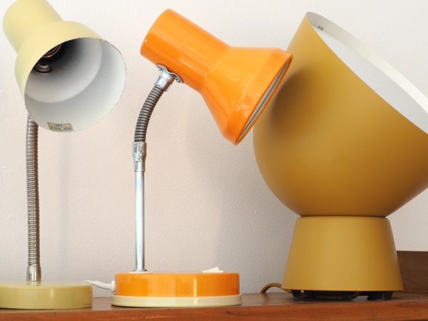 Lampe de bureau orange