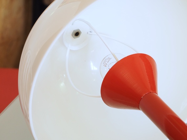 Grande lampe champignon ALUMINOR rouge