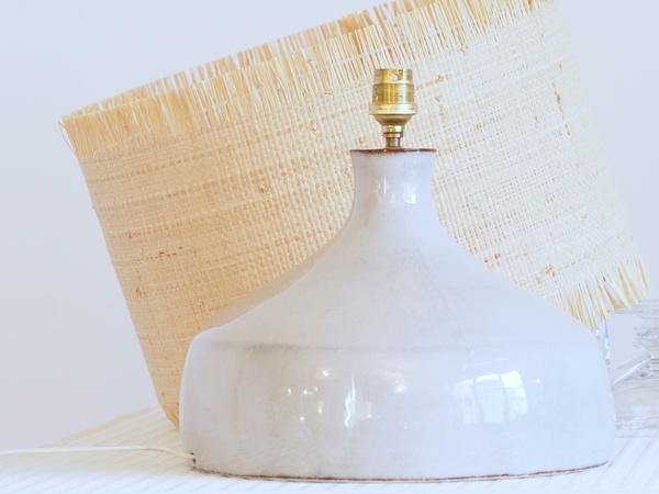 Grande lampe en céramique émaillée signée Jean CHATONEY