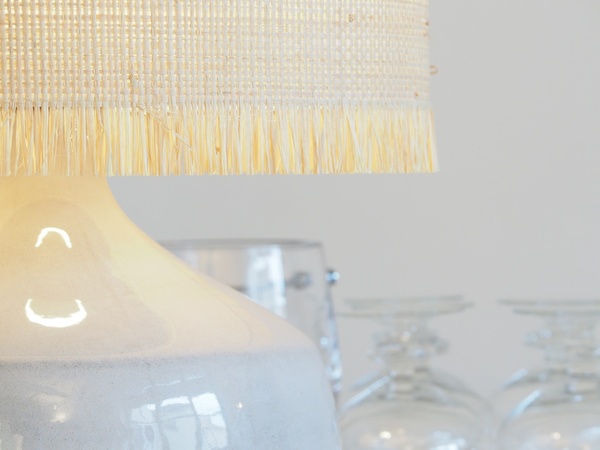 Grande lampe en céramique émaillée signée Jean CHATONEY