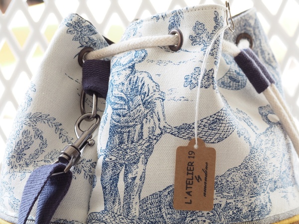 L'ATELIER 19 le sac seau toile de Jouy