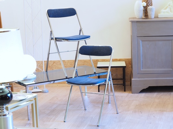 Paire de chaises pliantes SOUVIGNET